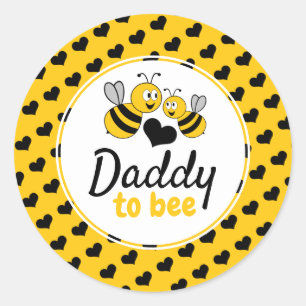 Sticker Rond Miel Bee, Baby shower