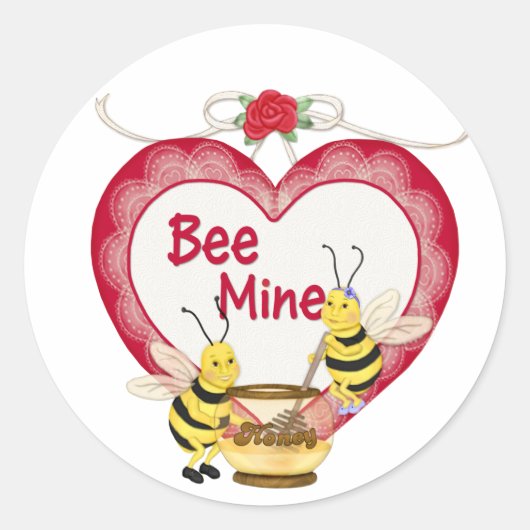 Sticker Rond Miel d'abeilles (Devant)
