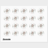 Sticker Rond Miel de fleur de rucher d'abeilles (Feuille)