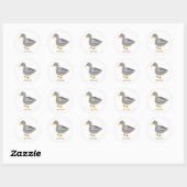 Sticker Rond Miel. Miel. Oie (Feuille)