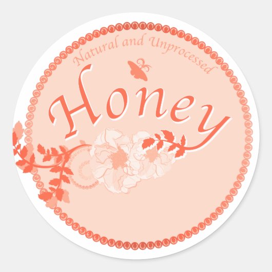 Sticker Rond Miel naturel (Devant)