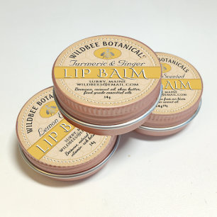 Sticker Rond Miel Parfumé Kraft Beeswax Lip Balm Dotée Bordure