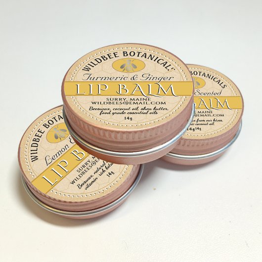 Sticker Rond Miel Parfumé Kraft Beeswax Lip Balm Dotée Bordure