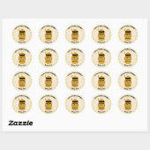 Sticker Rond Miel pur (Feuille)