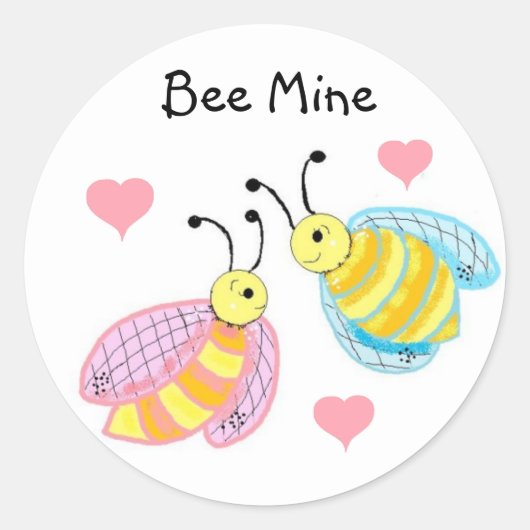Sticker Rond Mienne abeille (Devant)