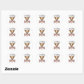 Sticker Rond Mieux avec les chiens (Feuille)