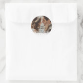 Sticker Rond Mieux Ensemble Script Photo Enregistrer La Date (Sac)