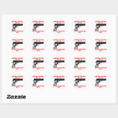 Sticker Rond Mieux Essayer Un Arme Blanche Par 12 (Feuille)