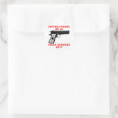 Sticker Rond Mieux Essayer Un Arme Blanche Par 12 (Sac)