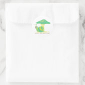 Sticker Rond Mieux Tard Que Jamais (Sac)