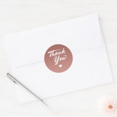 Sticker Rond Migner Rose Gold Gradient Arrière - plan Merci (Enveloppe)