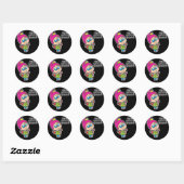 Sticker Rond Mignon à se détendre avec ma conception de gnomes (Feuille)