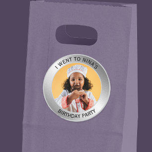 Sticker Rond Mignon Argent J'ai été à l'anniversaire de n'impor