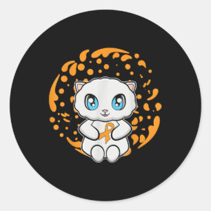 Sticker Rond Mignon chat persan animé Chatons Sensibilisation à
