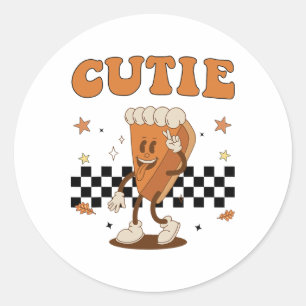 Sticker Rond Mignon de Thanksgiving Drôle de tout-petit Garçon 