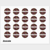 Sticker Rond mignon émotion douce amour coeur baiser lèvres mot (Feuille)