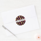 Sticker Rond mignon émotion douce amour coeur baiser lèvres mot (Enveloppe)