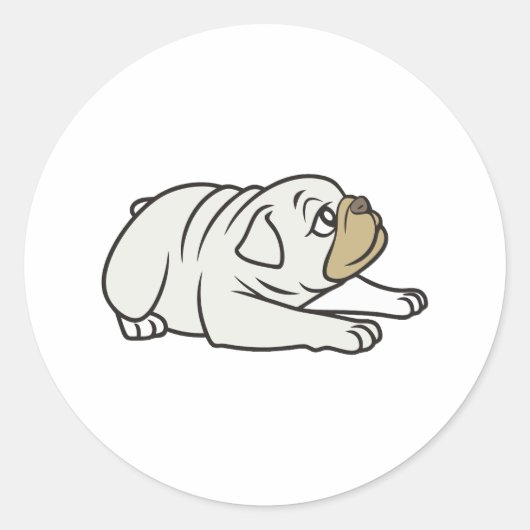 Sticker Rond Mignon Funny bulldogs (Devant)