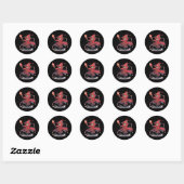 Sticker Rond Mignon Héros Chat Mage Rouge (Feuille)