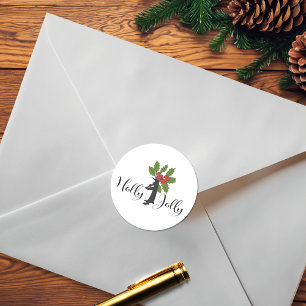 Sticker Rond Mignon Joyeux Noël de Pingouin Drôle