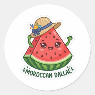 Sticker Rond Mignon Kawaii Dallae Traditionnel Marocain SumStic