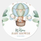 Sticker Rond mignon on peut faire peur d'attendre baby shower (Devant)