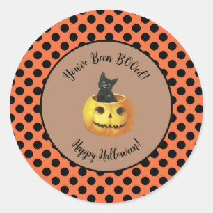 Sticker Rond Mignon Vous avez été BOO Halloween