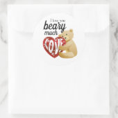 Sticker Rond Mignonne Amour Vous Béardez Beaucoup de Saint-Vale (Sac)