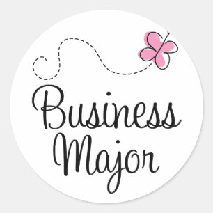 Sticker Rond Mignonne Business Major