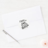 Sticker Rond Mignonne Chien Chien Chien Chien Chien - J'Aime Mo (Enveloppe)