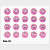 Sticker Rond Mignonne, Comfy Motivation Pink Bunny Lapin Chauss (Feuille)