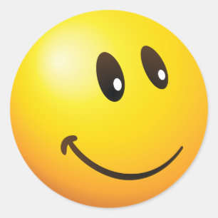 Sticker Rond Mignonne En vous regardant Emoji