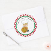 Sticker Rond Mignonne Faites Votre Propre Pizza Party Garçon Me (Enveloppe)
