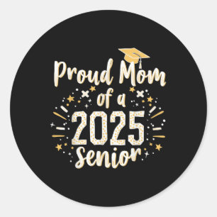 Sticker Rond Mignonne Lycée Fier Maman D'Un 2025 Cadeau Ch Gra