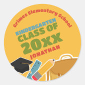 Sticker Rond Mignonne Maternelle (Devant)