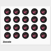 Sticker Rond Mignonne papillon Math de vacances Mathématiques F (Feuille)