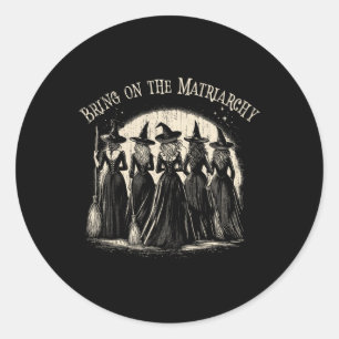 Sticker Rond Mignonne Porte Sur La Matriarchie Halloween Kamala