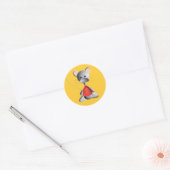 Sticker Rond Mignonne souris sur or (Enveloppe)