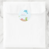 Sticker Rond Mignonne sous les collants de fête d'anniversaire  (Sac)