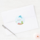 Sticker Rond Mignonne sous les collants de fête d'anniversaire  (Enveloppe)