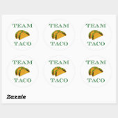Sticker Rond Mignonne "Team Taco" (Feuille)