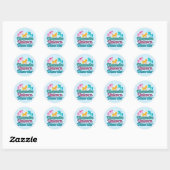 Sticker Rond Mignonne Trouble Obsessionnel Unicorne (Feuille)