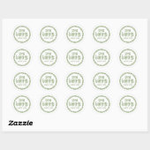Sticker Rond Mignonne Un Lapin T'Aime (Feuille)