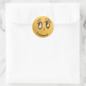 Sticker Rond Mignonne Visage Heureux (Sac)