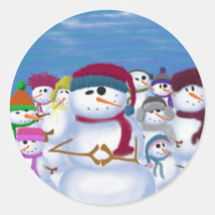 Sticker Rond Mignonnes et somnolentes