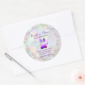 Sticker Rond Mignons bulles Incandescent Chien Paw Service de g (Enveloppe)