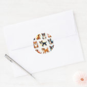 Sticker Rond mignons compagnons (Enveloppe)