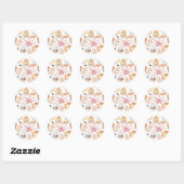 Sticker Rond Mignons Cupcakes Pastels sur le thème Halloween (Feuille)