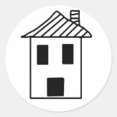 Sticker Rond Mignons de la maison (Devant)