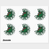 Sticker Rond Migrozalt verte (Feuille)